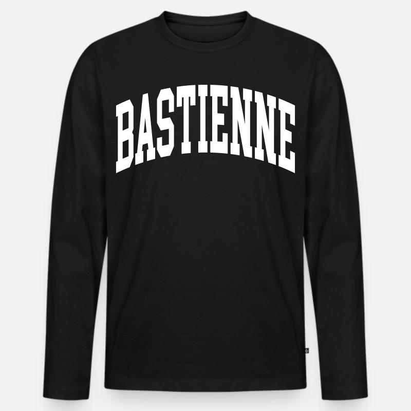 Bastienne - Männer Premium Bio Langarmshirt - Schwarz