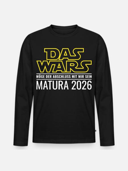 Matura 2026 Das wars - Männer Premium Bio Langarmshirt - Schwarz