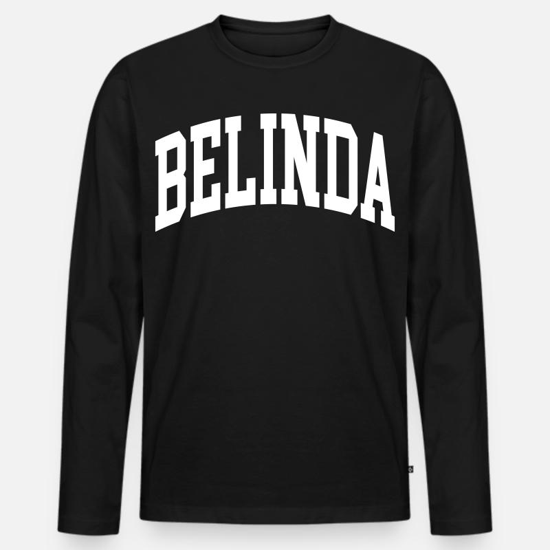 Belinda - Männer Premium Bio Langarmshirt - Schwarz