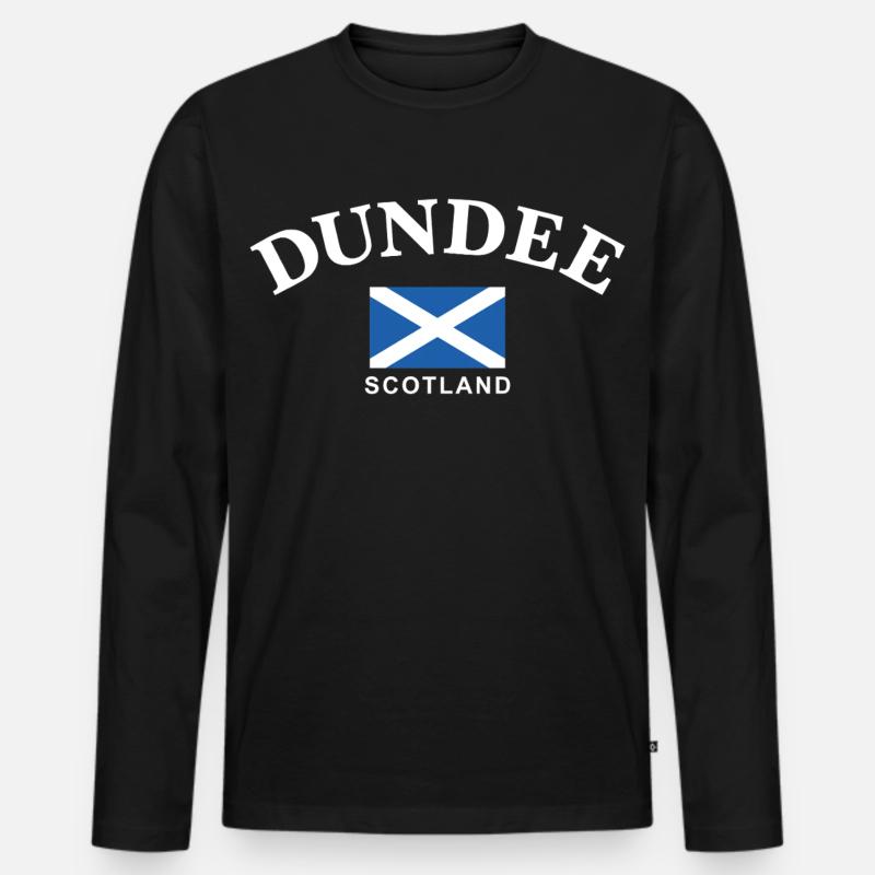 Dundee, Schottland - Männer Premium Bio Langarmshirt - Schwarz