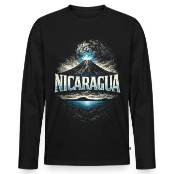 Nicaragua Nicaragic - Men's Premium Organic Long Sleeve Shirt - black - Front - Nico (187cm)