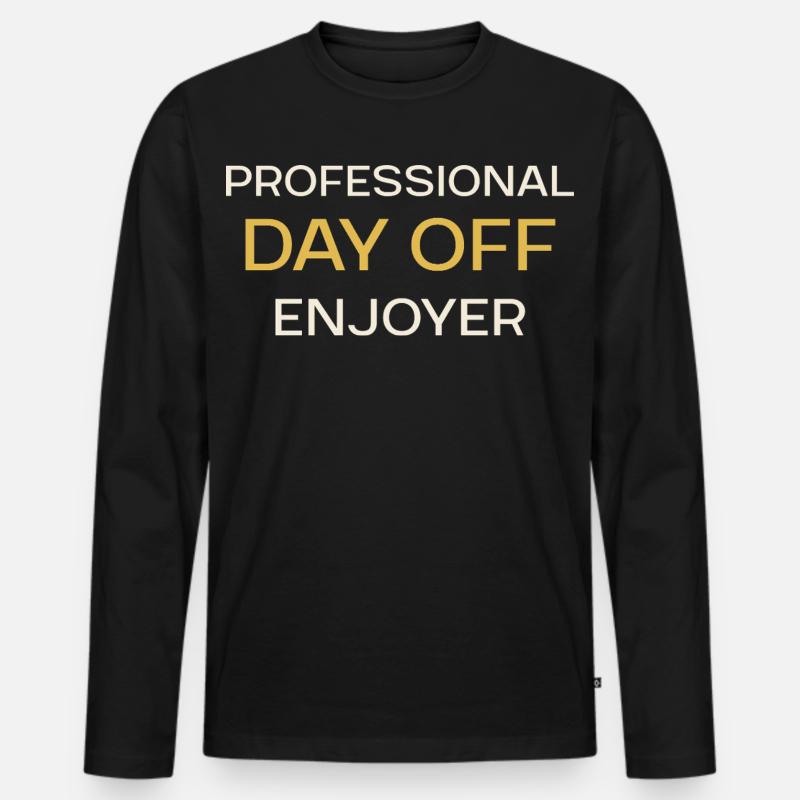 Professioneller Freizeitgenuss - Männer Premium Bio Langarmshirt - Schwarz