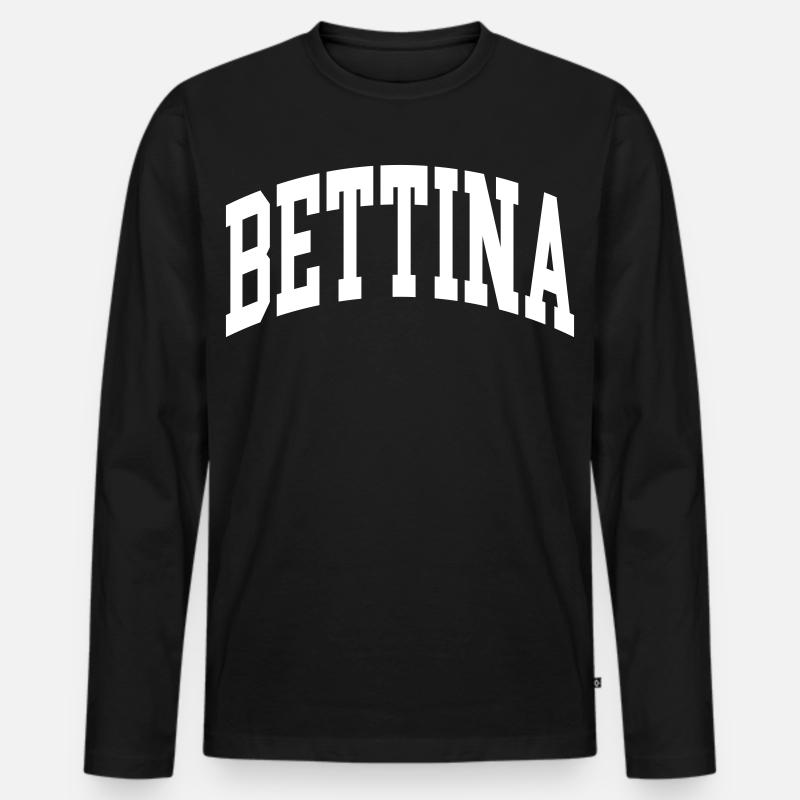 Bettina - Männer Premium Bio Langarmshirt - Schwarz