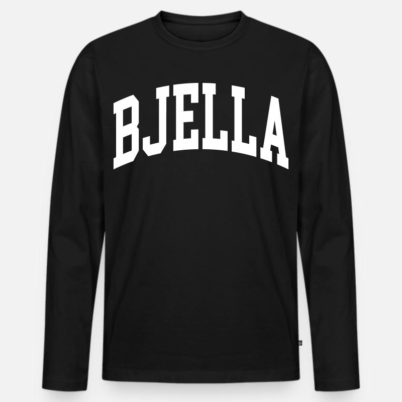 Bjella - Männer Premium Bio Langarmshirt - Schwarz