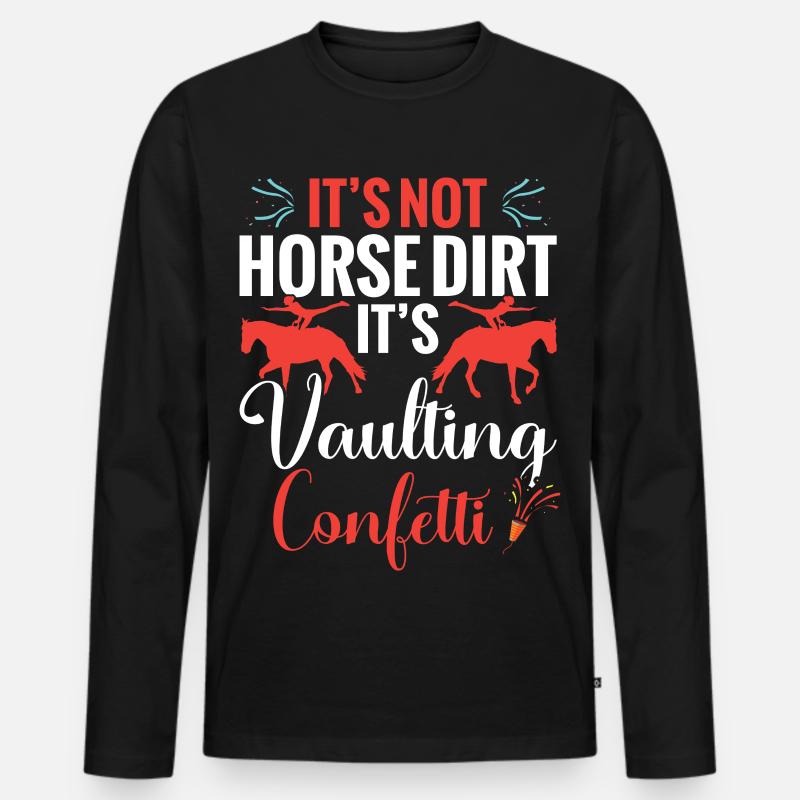 Pferdevaulter-Dinge Vaulting-Ausrüstung Künstlerisch - Männer Premium Bio Langarmshirt - Schwarz