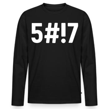 Codé - T-shirt manches longues Premium bio Homme - noir - Devant - Nico (187cm)
