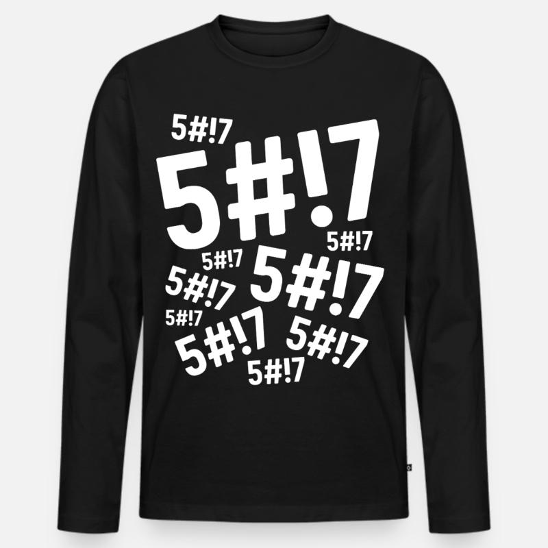 Scheiße, Scheiße, Scheiße, - Männer Premium Bio Langarmshirt - Schwarz