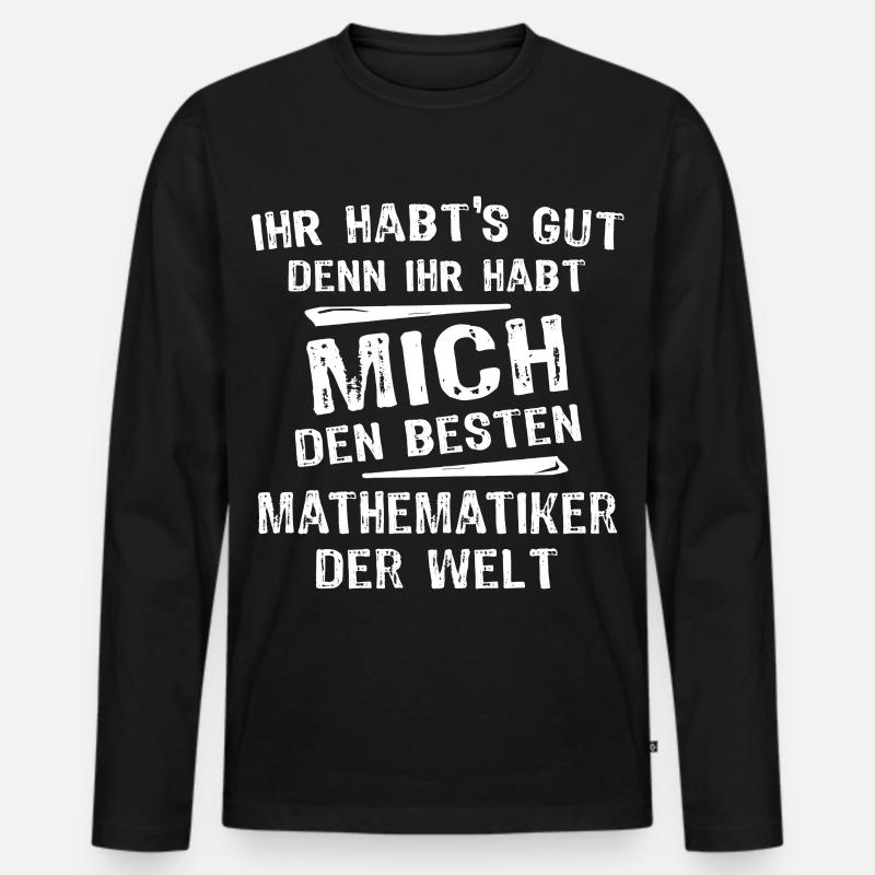 Mathematiker - Männer Premium Bio Langarmshirt - Schwarz