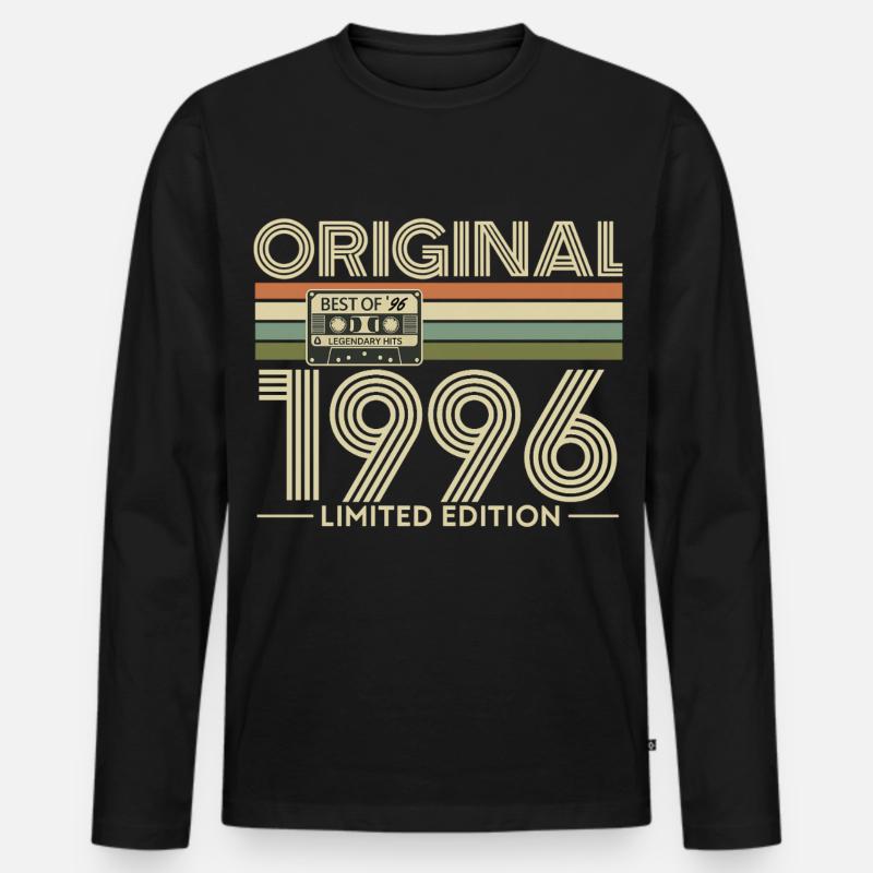 Originale limitierte Edition von 1996 - Männer Premium Bio Langarmshirt - Schwarz
