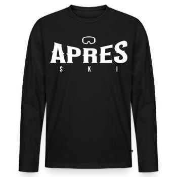 Après-ski - Men's Premium Organic Long Sleeve Shirt - black - Front - Nico (187cm)