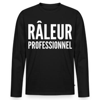 Grumpy Humor Complaining Professional - Men's Premium Organic Long Sleeve Shirt - black - Front - Nico (187cm)