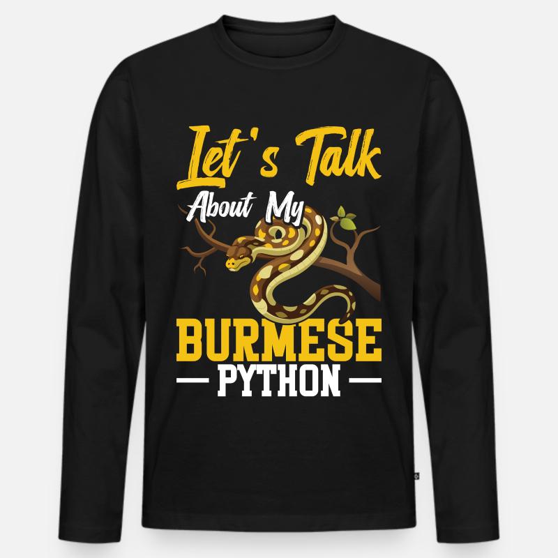 Propriétaire de python birman, terriarium de serpent, cacher un python T-shirt manches longues Premium bio Homme