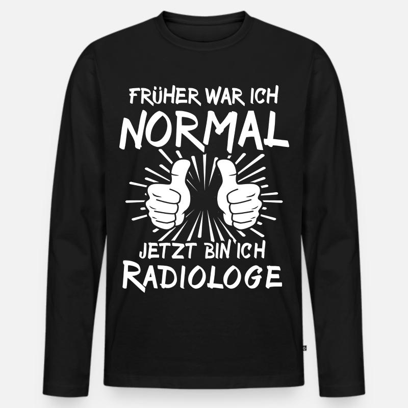 Radiologe - Männer Premium Bio Langarmshirt - Schwarz