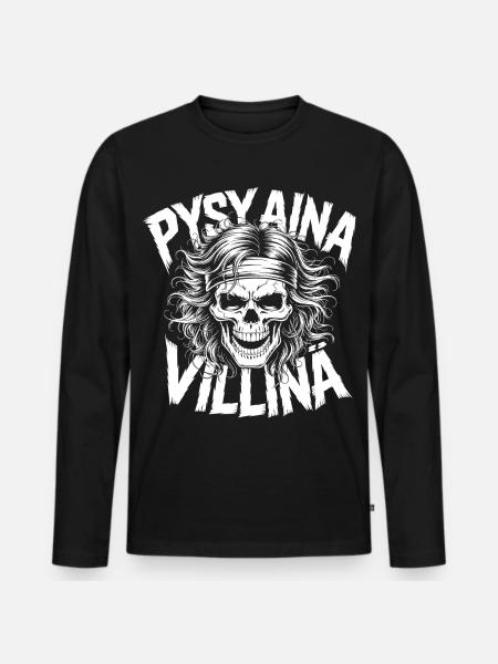 Wild Skull Design - Men's Premium Organic Long Sleeve Shirt - black