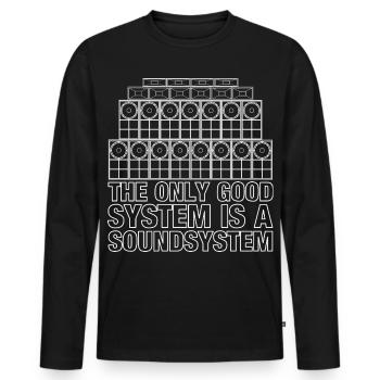 Soundsystem Reggae Bass Jungle - Männer Premium Bio Langarmshirt - Schwarz - Vorne - Nico (187cm)