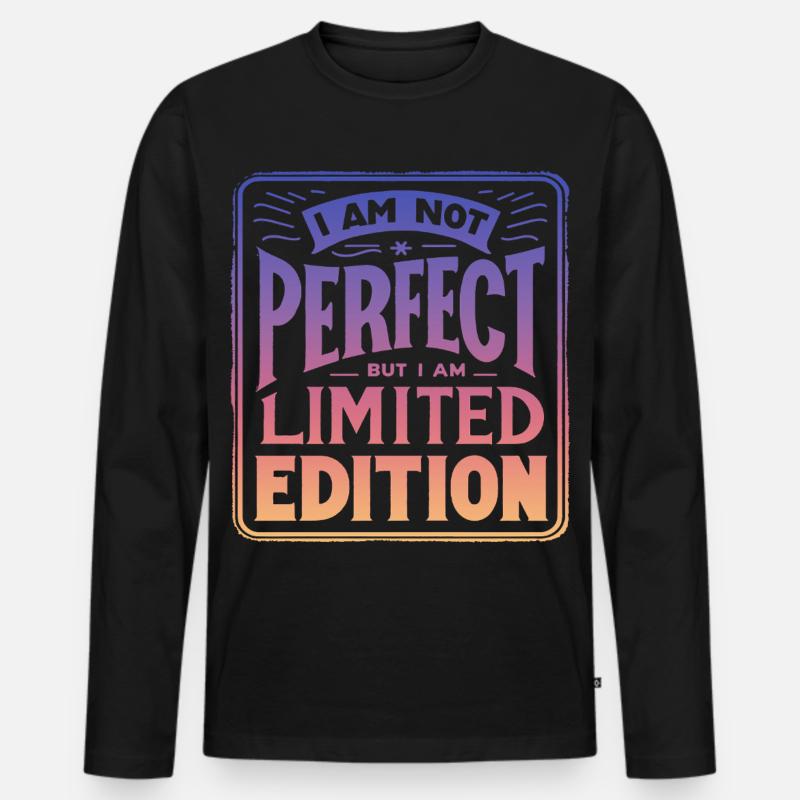 Limited Edition - Männer Premium Bio Langarmshirt - Schwarz