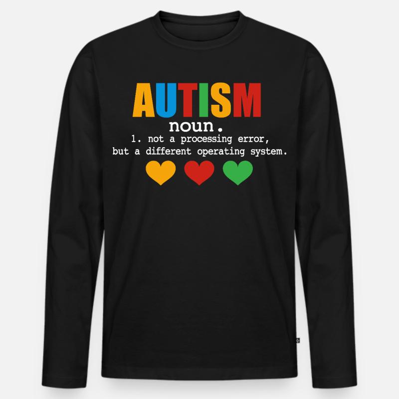 Autism Definition - Männer Premium Bio Langarmshirt - Schwarz