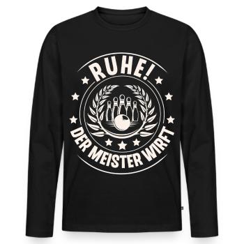 Bowling Skittles - Men's Premium Organic Long Sleeve Shirt - black - Front - Nico (187cm)