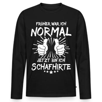 Berger - T-shirt manches longues Premium bio Homme - noir - Devant - Nico (187cm)