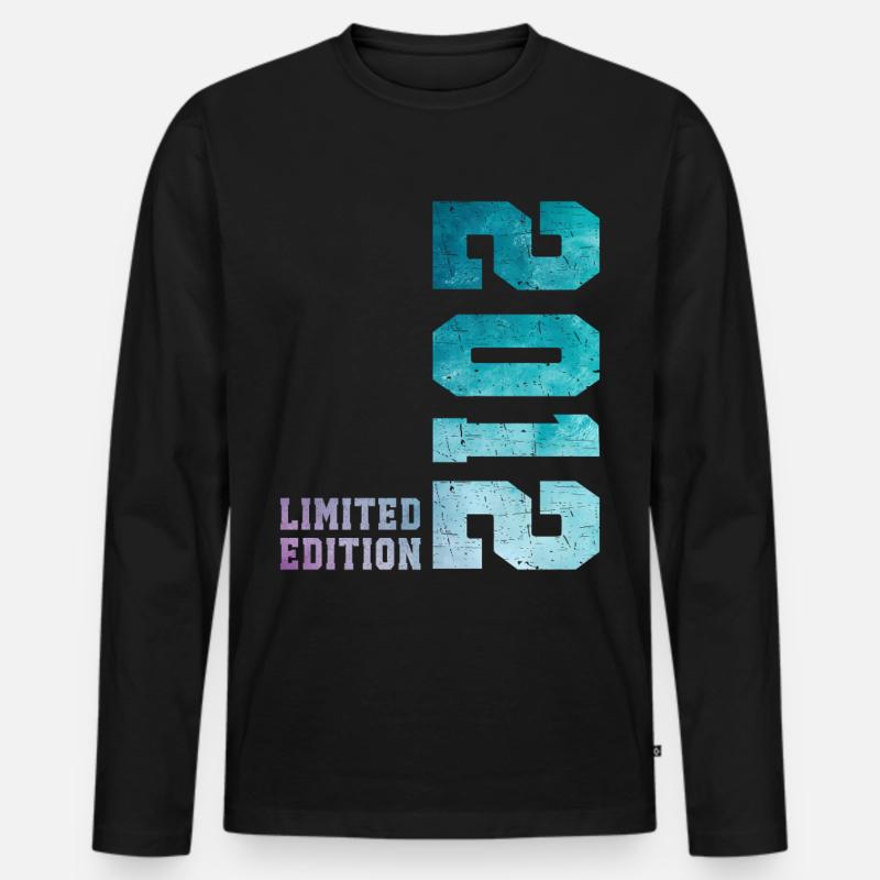 2012 Limited Edition 14-jähriges Jubiläum - Männer Premium Bio Langarmshirt - Schwarz