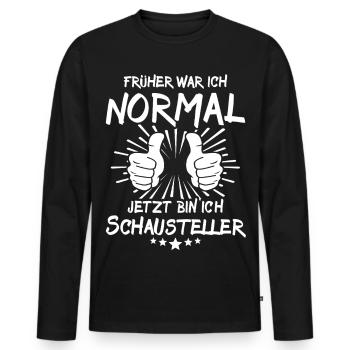 forain - T-shirt manches longues Premium bio Homme - noir - Devant - Nico (187cm)