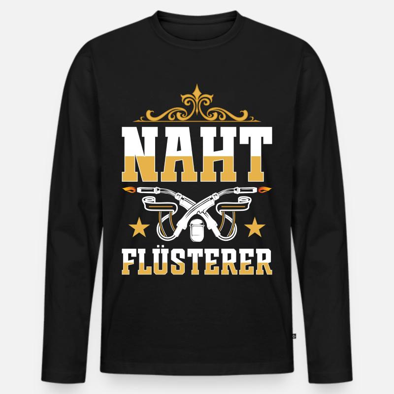 Schweißer - Naht Flüsterer - Männer Premium Bio Langarmshirt - Schwarz