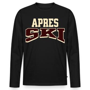 Après-ski - Men's Premium Organic Long Sleeve Shirt - black - Front - Nico (187cm)