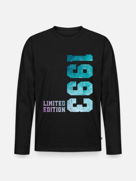 1993 Limited Edition 33 Years Anniversary - Men's Premium Organic Long Sleeve Shirt - black