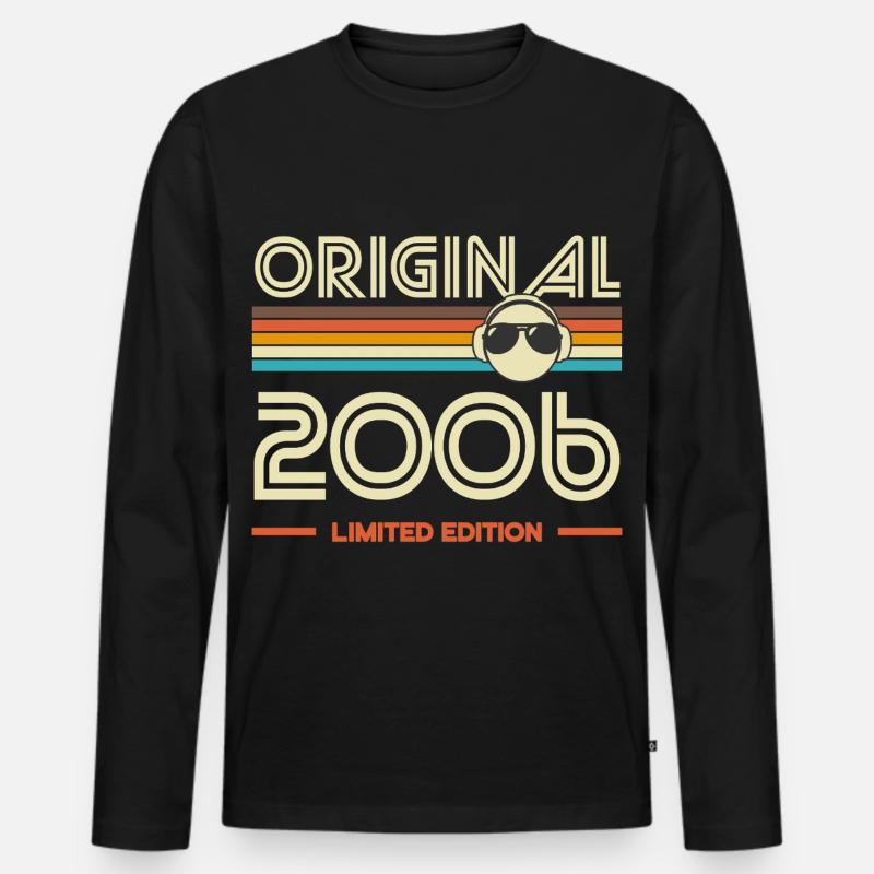 Original 2006 Limited Edition - Männer Premium Bio Langarmshirt - Schwarz