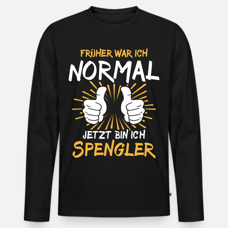 Spengler Spruch - Männer Premium Bio Langarmshirt - Schwarz