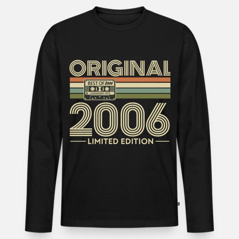 Original 2006 Limited Edition - Männer Premium Bio Langarmshirt - Schwarz