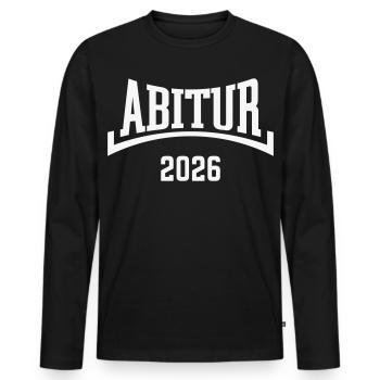Abitur 2026 (Abiturient / Abi 26 / Konkav / W) - Men's Premium Organic Long Sleeve Shirt - black - Front - Nico (187cm)