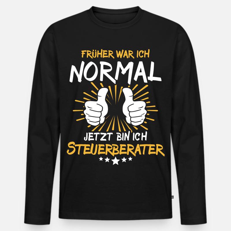 Steuerberater Spruch - Männer Premium Bio Langarmshirt - Schwarz
