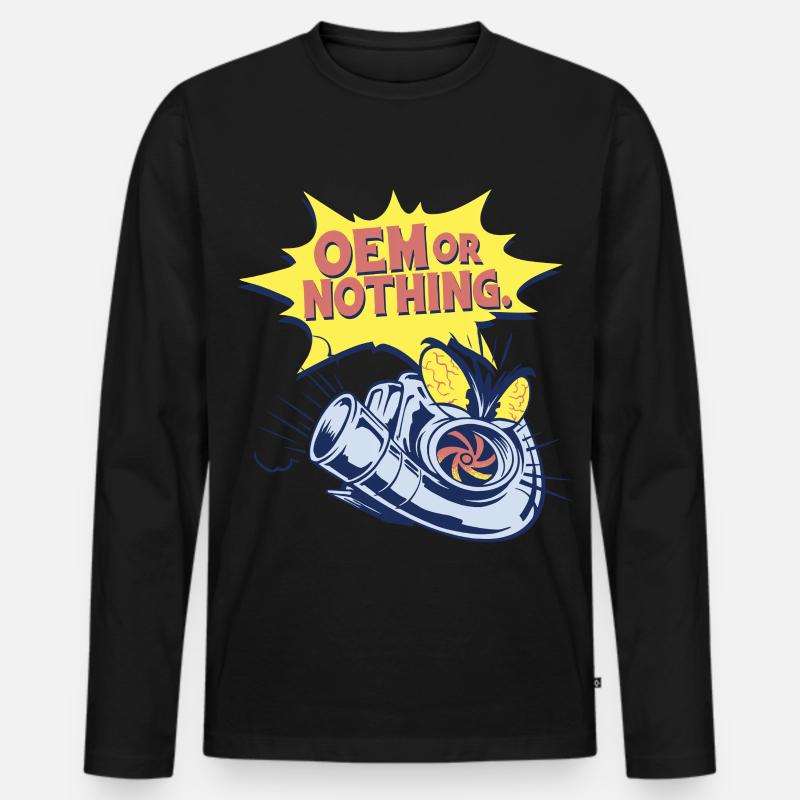 Auto Restauration OEM Or Nothing - Männer Premium Bio Langarmshirt - Schwarz