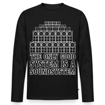 Soundsystem Jungle Reggae Bass - Männer Premium Bio Langarmshirt - Schwarz - Vorne - Nico (187cm)