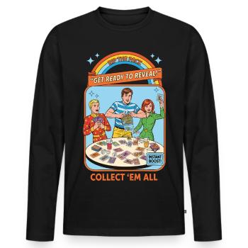 Rip The Pack Préparez-vous à révéler Collectez-les tous - T-shirt manches longues Premium bio Homme - noir - Devant - Nico (187cm)