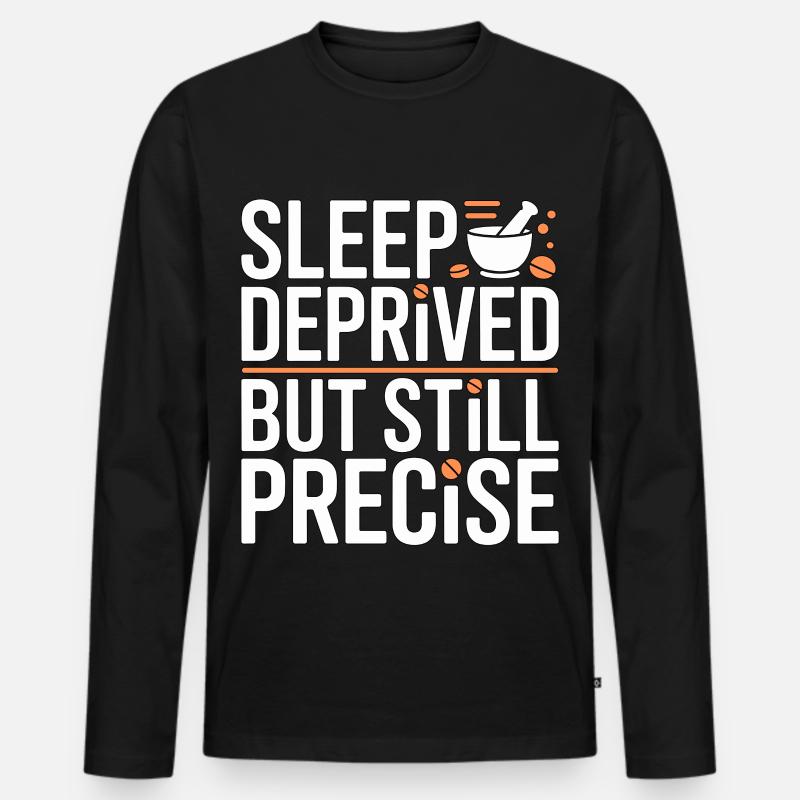 Pharmacist Student Sleep Deprived Pharmacy Trainee - Männer Premium Bio Langarmshirt - Schwarz
