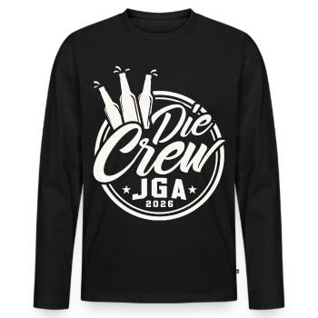 Bachelor Party 2026 Team Groom Bachelor Party - Men's Premium Organic Long Sleeve Shirt - black - Front - Nico (187cm)
