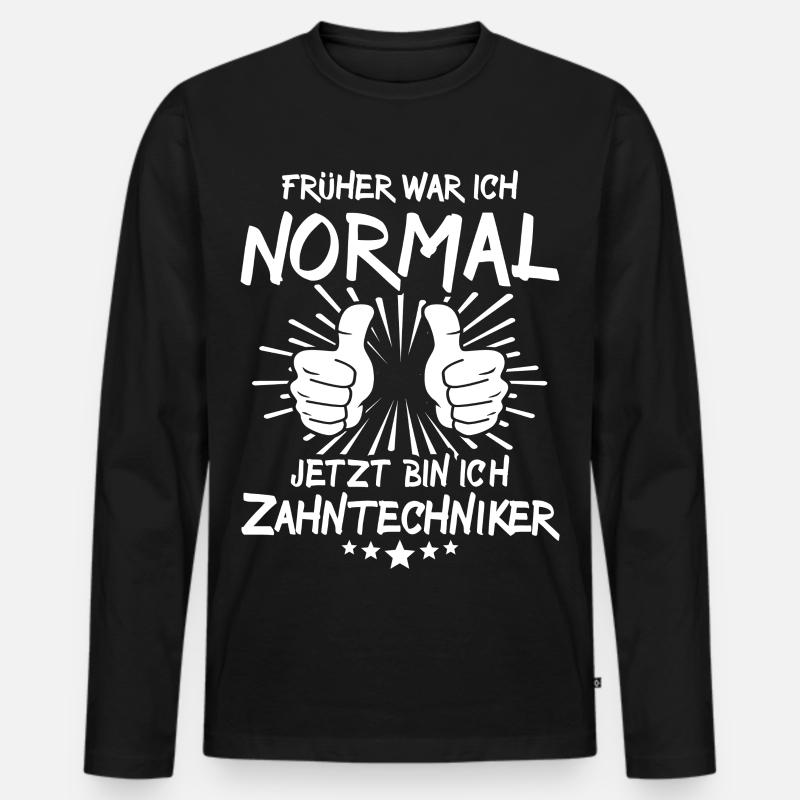 Zahntechniker - Männer Premium Bio Langarmshirt - Schwarz