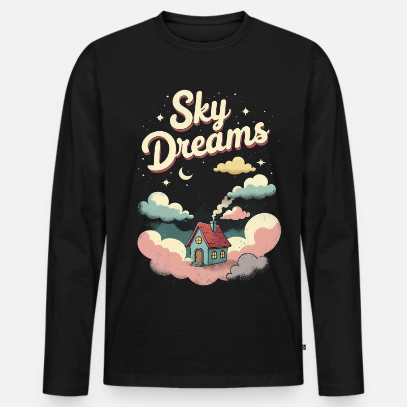 Tiny House - Männer Premium Bio Langarmshirt - Schwarz