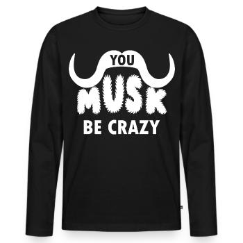 PHOTOGRAPHERS MUSK OXEN - Men's Premium Organic Long Sleeve Shirt - black - Front - Nico (187cm)