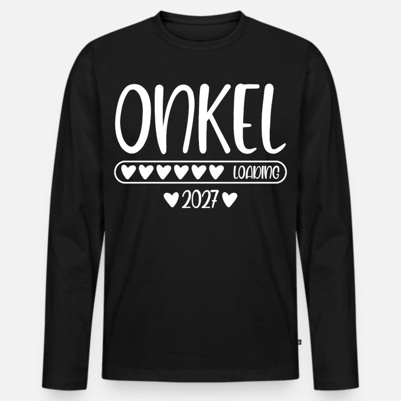 Onkel 2027 loading - Männer Premium Bio Langarmshirt - Schwarz