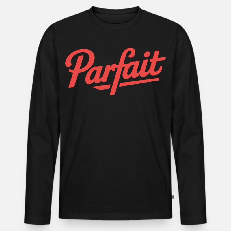 perfekt - Männer Premium Bio Langarmshirt - Schwarz