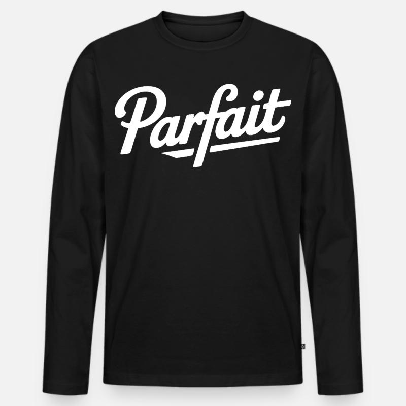 perfekt - Männer Premium Bio Langarmshirt - Schwarz