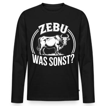 Zebu What else? Graphics - Men's Premium Organic Long Sleeve Shirt - black - Front - Nico (187cm)