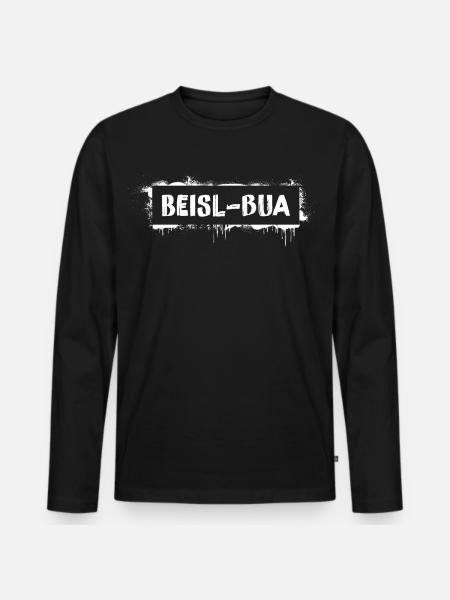 Beisl-Bua – Viennese dialect cult saying - Men's Premium Organic Long Sleeve Shirt - black