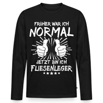 tiler - Men's Premium Organic Long Sleeve Shirt - black - Front - Nico (187cm)