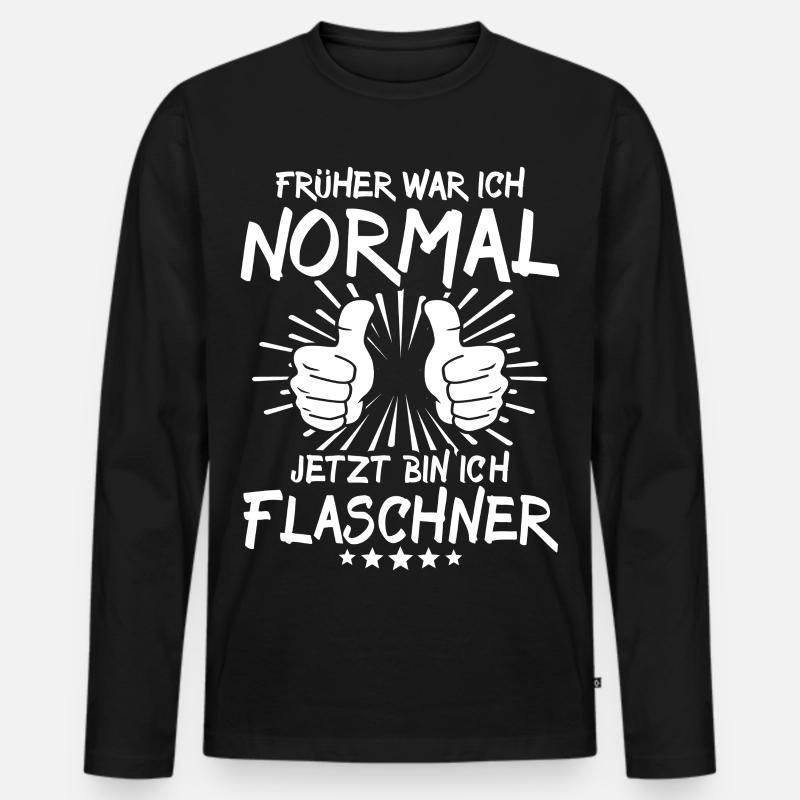 Flaschner - Männer Premium Bio Langarmshirt - Schwarz