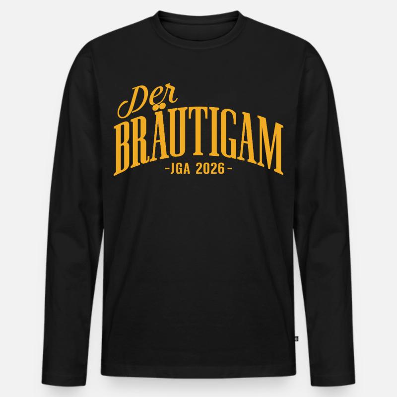 Bräutigam JGA 2026 Junggesellenabschied - Männer Premium Bio Langarmshirt - Schwarz