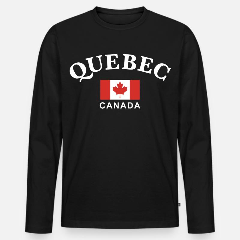 Quebec, Kanada - Männer Premium Bio Langarmshirt - Schwarz